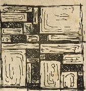 Theo van Doesburg Study for Stained-Glass Composition III France oil painting artist